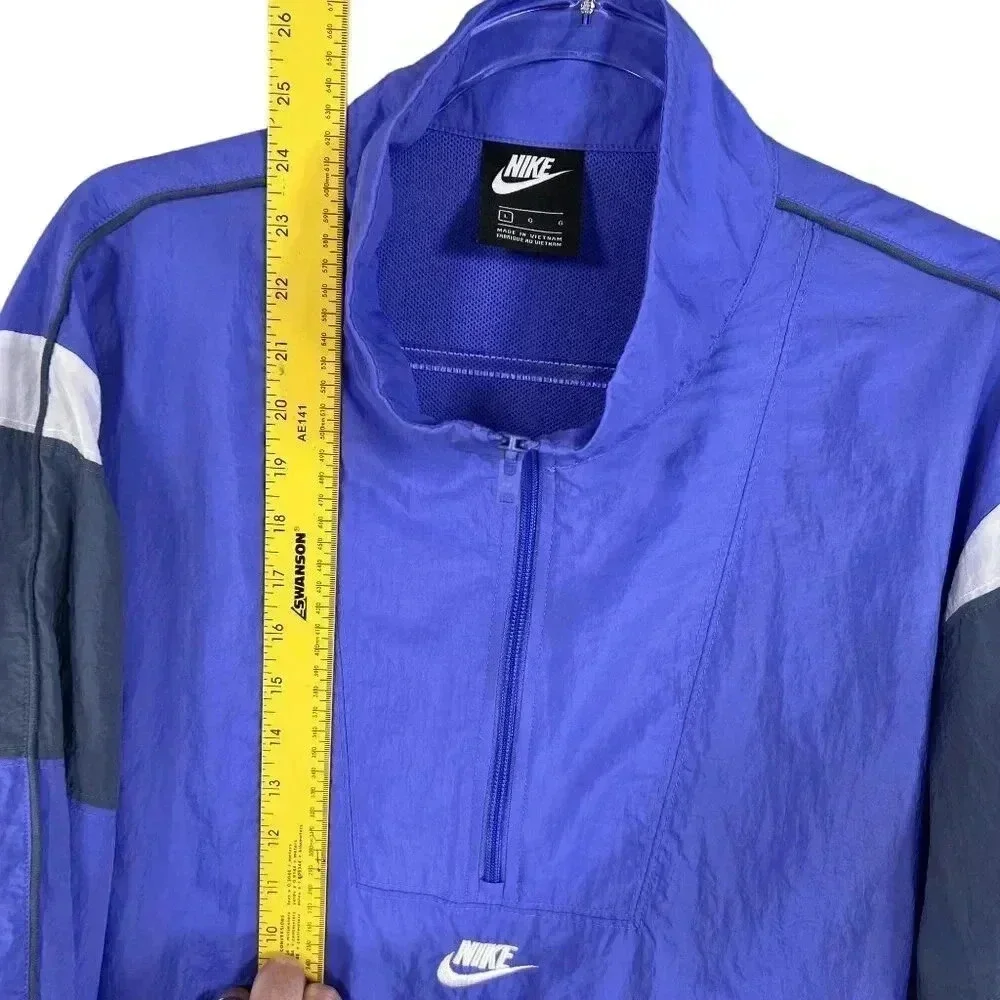 Nike Heritage Womens L Sportswear Woven Jacket 1/4 Zip Windbreaker Activewear - Picture 10 of 15